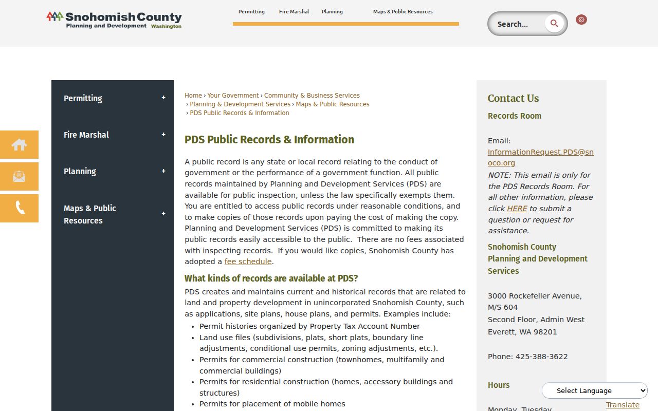 Martha Lake street directory PDS address records