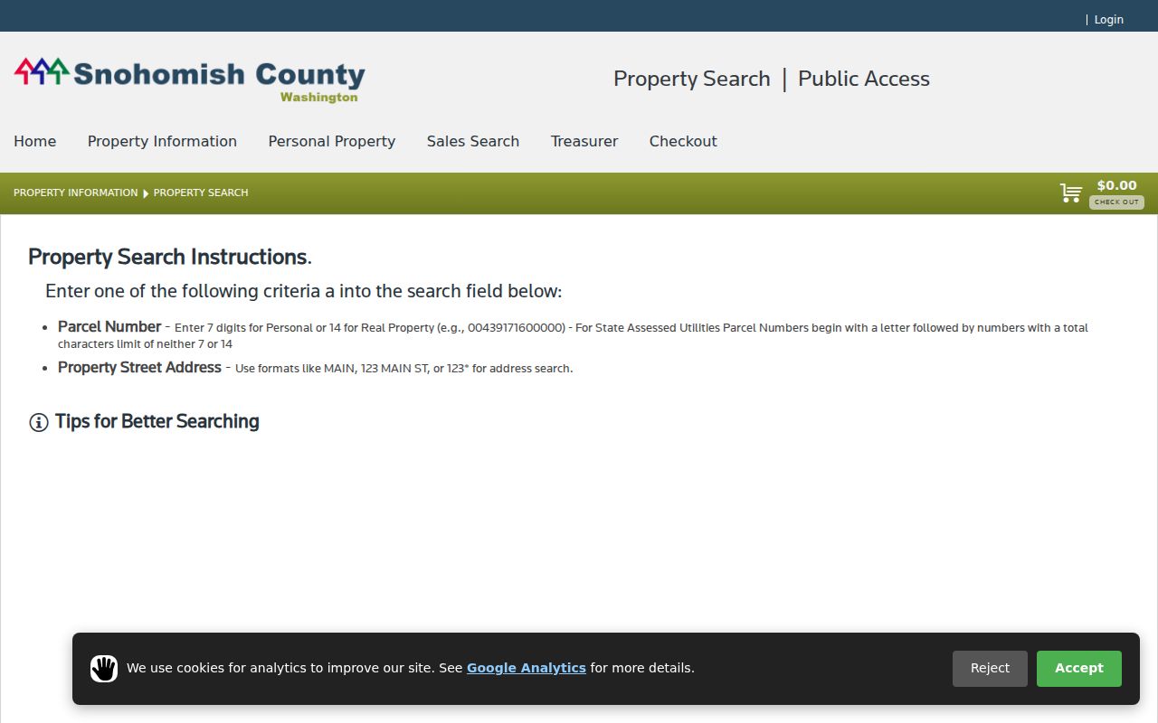 Snohomish County property search used for Martha Lake parcels