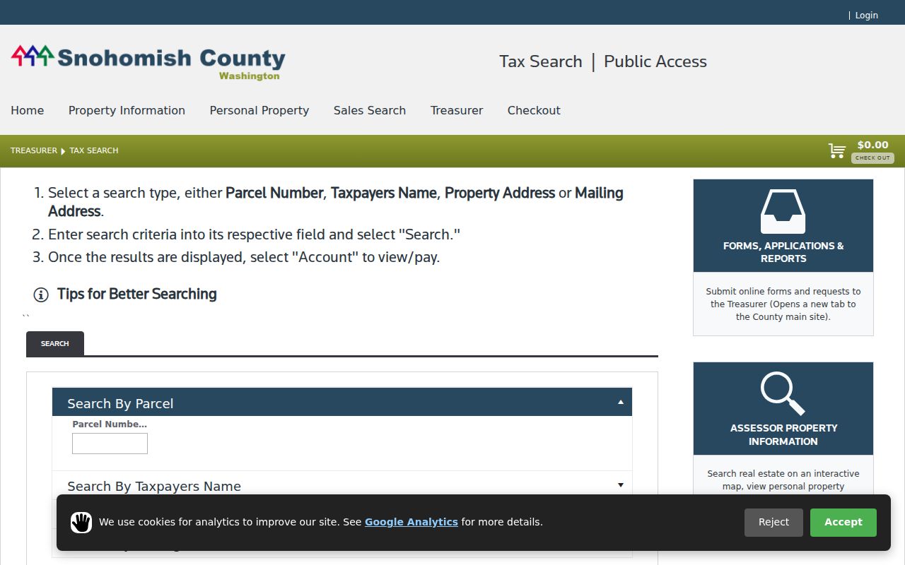 Martha Lake resident lookup in Snohomish County Treasurer Tax Search